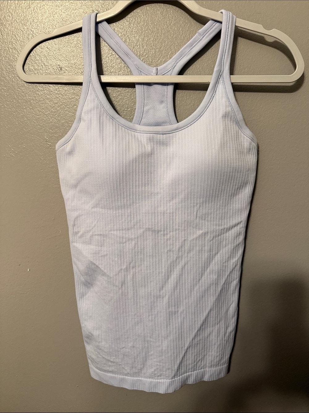 lululemon athletica Light Blue Ribbed Racerback Tank